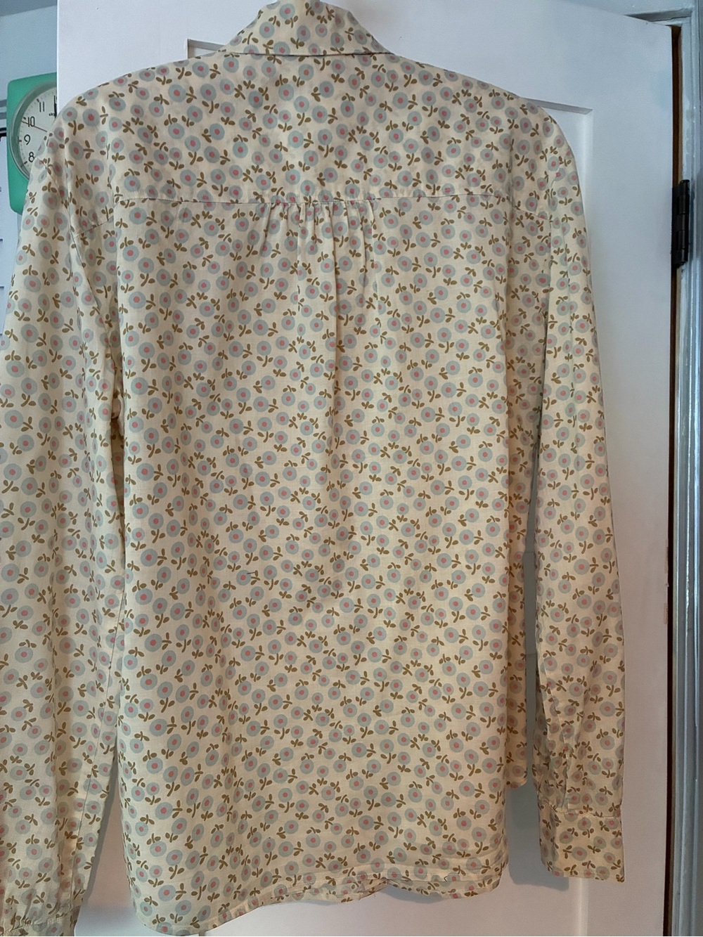 Max Mara long sleeve cotton button front blouse size L - Picture 2 of 4